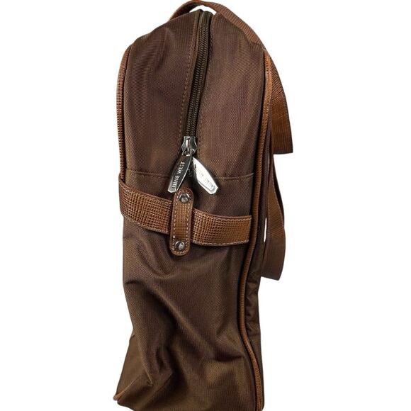 Nine West Travel Bag Brown/Bronze Carry On Overnighter Commuter - Picture 4 of 15